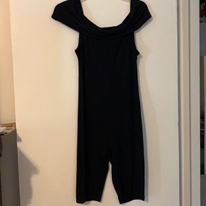 Ladies Romper, Black, Ribbed material (USED)